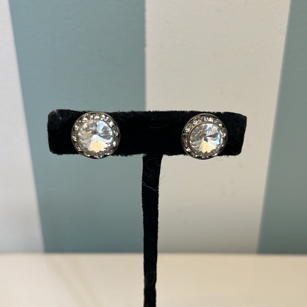 Crystal Earrings, Clip On